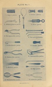 Illustration of surgical instruments