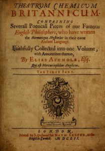Title page of 'Theatrum Chemicum Britannicum'
