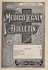 Front page of the Medico-Legal Bulletin
