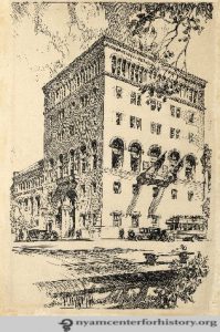 Academy’s First Permanent Home: In 1875, the Academy purchased and moved into its first permanent home at 12 west 31st Street. This image of the Academy’s first building will take you back to a different time.