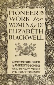 Title page of text by Elizabeth Blackwell with heavy art deco pattern around the edges