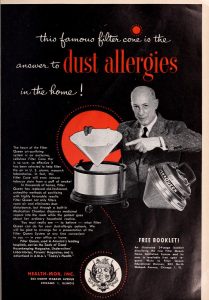 Full-page advertisement for a dust filter