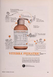 Full-page advertisement for pediatric pharmaceuticals