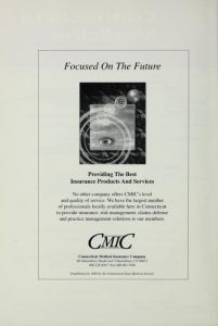 Advertisement from the Connecticut Medical Journal circa 1998