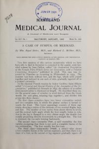Title page from the Maryland Medical Journal