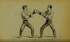Illustration of two men in a boxing pose