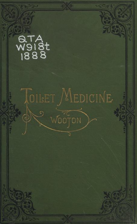 Dark green book cover with black decorative border and gold text reading "Toilet Medicine."